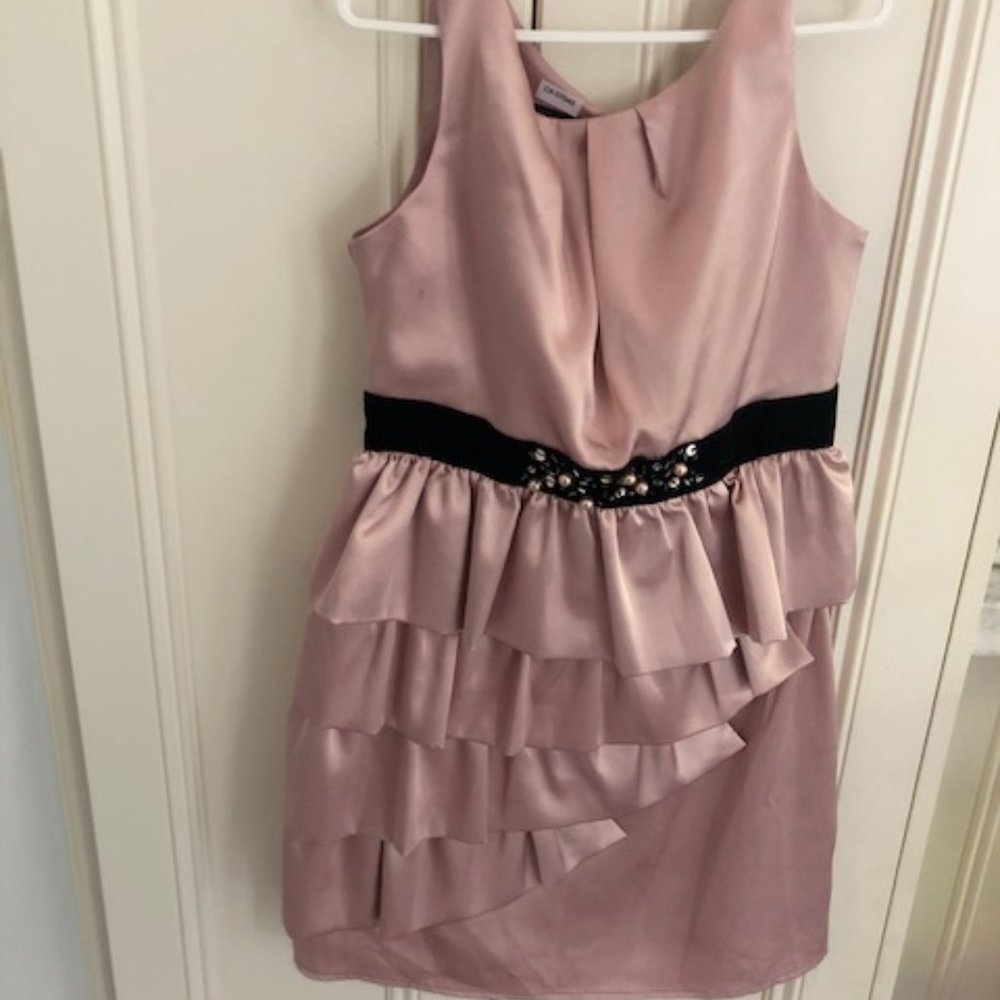 Biscotti Girls Pink Satin Formal Dress